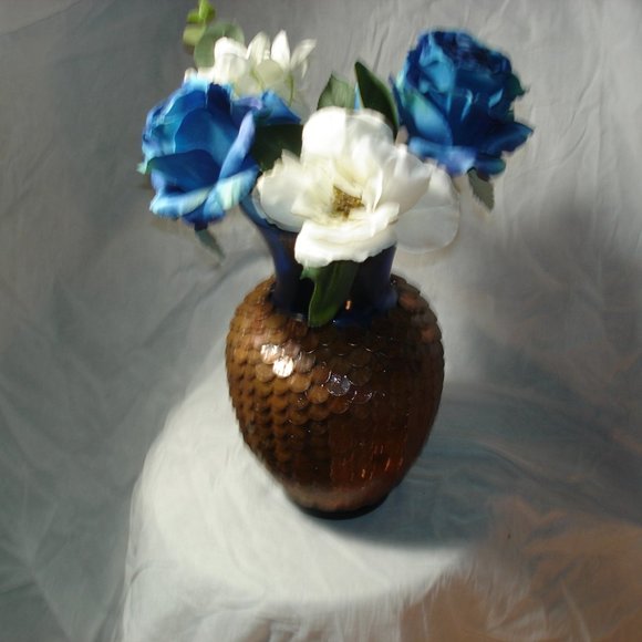 Coin Vase Collectible Handmade Art Glass - Picture 2 of 6